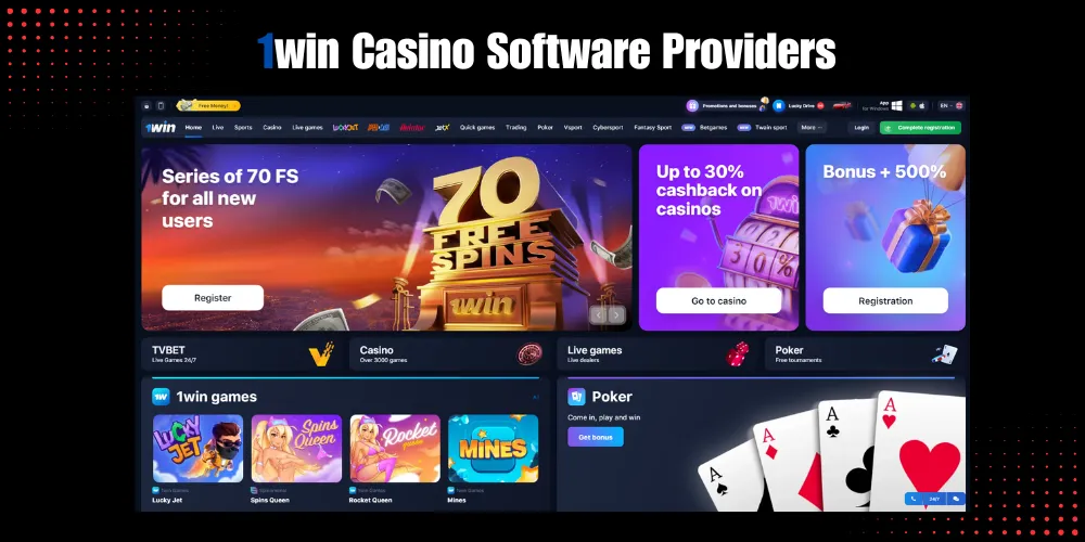 1win Casino Software Providers